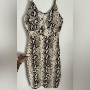 Snakeskin spaghetti strap dress